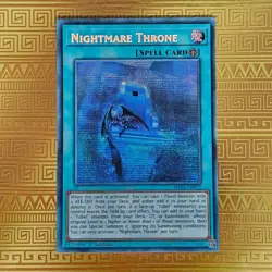 Nightmare Throne - Prismatic Secret Rare MP25-EN072 1st Ed Yugioh TCG - Image 1