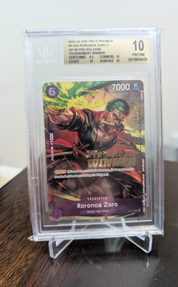 Bandai Roronoa Zoro P-045 Foil Promo Prerelease Winner BGS 10 - One Piece - Image 1