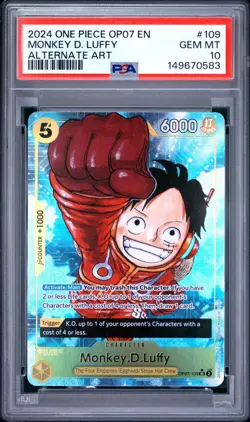 PSA 10 MONKEY D LUFFY OP07-109 ALT ART 500 YEARS IN THE FUTURE ONE PIECE 😍 - Image 1