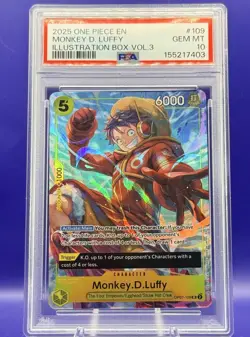 Monkey.D.Luffy (Illustration Box Vol.3) OP07-109 One Piece Promo PSA 10 - Image 1