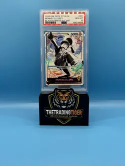 2026 ONE PIECE STARTER DECK ST29-BLACK/WHITE ALT ART #001 MONKEY D. LUFFY PSA 10 - Image 1