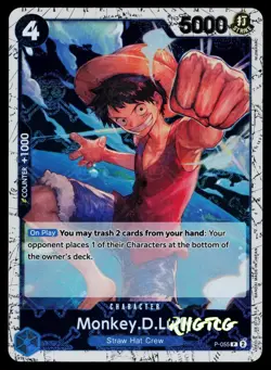 Monkey.D.Luffy (P-055) (Jolly Roger Foil) P-055 Prb-01 One Piece NM - Image 1