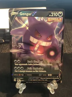 2021 Gengar V 156/264 Fusion Strike Sword & Shield Pokemon Card - Image 1