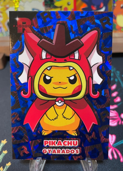Pikachu Poncho Gyarados Blue Holo Team Rocket Card Database Peru Pokemon - Image 1