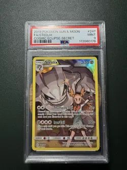 Pokemon TCG Steelix S&M Cosmic Eclipse Character Rare Holo Card 247/236 PSA 9 - Image 1