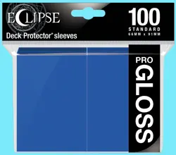 100 ULTRA PRO ECLIPSE GLOSS PACIFIC BLUE DECK PROTECTORS Standard Card Sleeves - Image 1