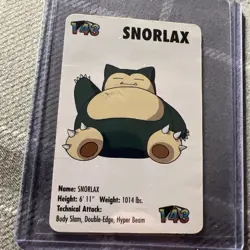 Snorlax #143 Pokemon Card Game Mini KFC 1998 - Image 1
