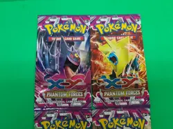 EMPTY Pokemon XY Phantom Forces Booster Packs X4 Set Complete Art Work No Cards 820650109102 - Image 3