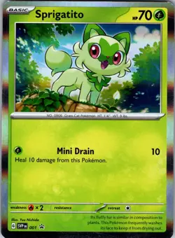 Sprigatito 001 Promo Holo SV: Scarlet & Violet Promo Cards NM - Image 1
