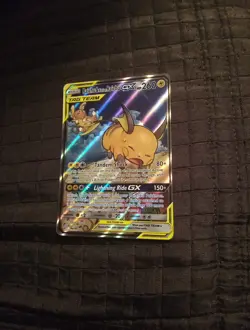 Pokemon TCG Raichu and Alolan Raichu GX Tag Team Alternative Art Card 221/236 - Image 2