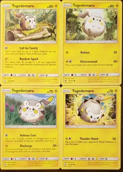 (4x) TOGEDEMARU Pokemon Cards Collection Set Deck Building ELECTRIC - Image 1