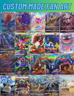 Pokemon Custom Made Fan Art Cards Holo Textured Eeveelutions Charizard Bulbasaur - Image 1