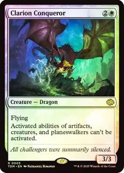 MTG Clarion Conqueror (Regular FOIL) Near Mint - Tarkir: Dragonstorm - Image 1