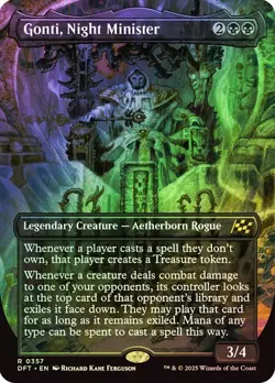 Gonti, Night Minister (Borderless) 357 Foil NM MTG Aetherdrift Magic - Image 1