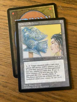 Helm of Obedience MTG sticker playtest cEDH - Image 1