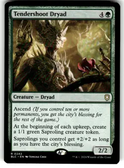 Tendershoot Dryad Commander: Bloomburrow Regular MTG NM - Image 1