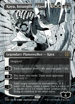 1 x Kaya, Intangible Slayer - Foil - Borderless Manga - Phyrexia: All Will Be On - Image 1
