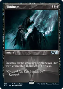 1 x Eliminate - Foil - Dark Frame Promo Pack - Core Set 2021 - Light Play - MTG - Image 1