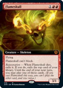 1 x Flameskull - Foil - Extended Art - Adventures in the Forgotten Realms - NM-M - Image 1