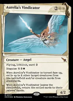 1 x Aurelia's Vindicator - Foil - Showcase - Invisible Ink - Murders at Karlov M - Image 1