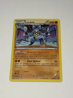Pokemon TCG 2012 Black and White Next Destinies Lucario 64/99 Holo Card NM/LP - Image 1