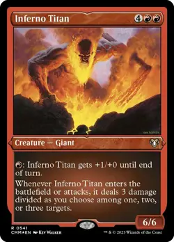 1 x Inferno Titan - Foil Etched - Commander Masters - NM-Mint - MTG - Image 1