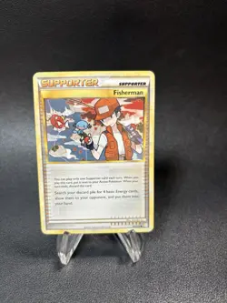 Fisherman Supporter Pokemon TCG HeartGold & SoulSilver Non Holo Card 92/123 LP - Image 1