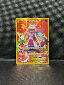 Pokemon Mewtwo EX TCG Full Art Holo Rare Card Breakthrough-Secret 164/162 LP-NM - Image 1