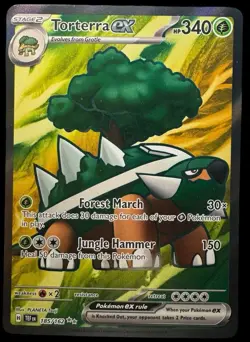 Torterra ex 185/162 Temporal Forces Full Art Ultra Rare Pokemon Card NM - Image 1