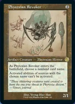 1 x Phyrexian Revoker - Foil - Retro Schematic - The Brothers' War: Retro Frame - Image 1