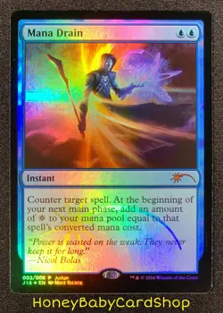 MTG Judge Promo 2016 Mana Drain NM Judge Foil Rare Promo Foil - Image 2