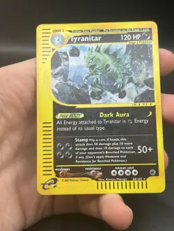 Pokemon TCG Tyranitar 029/165 Expedition Base Set Reverse Holo Holo Rare English - Image 3