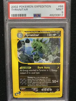 2002 Pokemon Expedition Tyranitar 66/165 PSA 9 Mint - Image 1