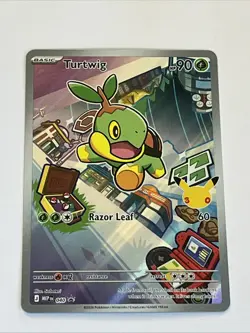 Pokemon TCG - Turtwig - First Partner Illustration Promo 040 30th Anniversary NM - Image 1