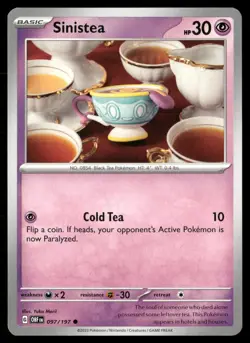 Sinistea 097/197 Common Obsidian Flames Pokemon Near Mint - Image 1