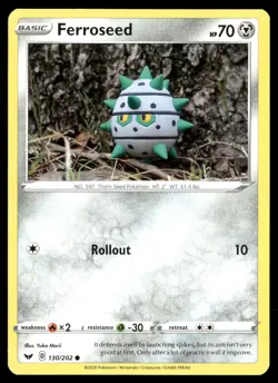 Ferroseed 130/202 Common Sword & Shield Pokemon Lightly Played - Image 1