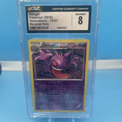 Pokemon Generations 35/83 Gengar 2016 Holo Rare CGC 8 NM/MINT+ - Image 1
