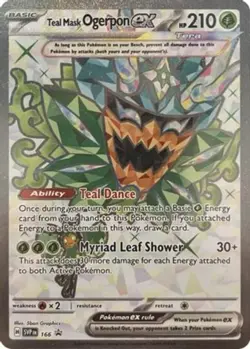 Teal Mask Ogerpon ex - SVP166 - SVP Black Star Promos NM, English Pokemon SVP Bl - Image 1
