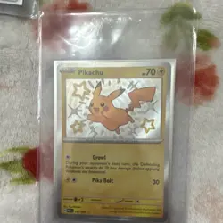 Pokemon Pikachu 131/091 SV: Paldean Fates Shiny Rare Holo Card 70 HP - Image 1