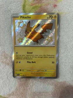 Pokemon Pikachu 131/091 SV: Paldean Fates Shiny Rare Holo Card 70 HP - Image 2