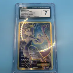 CGC 7 MINT Mewtwo EX 2016 Evolutions 103/108 Ultra Rare Holo Pokemon Card - Image 3