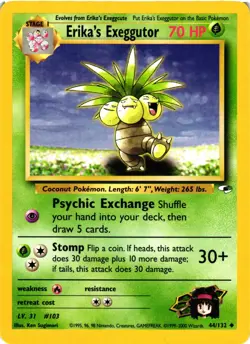 Pokemon TCG Erikas Exeggutor 44/132 Gym Heroes Unlimited VLP - Image 1