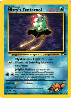 Pokemon TCG Misty’s Tentacool 32/132 Gym Heroes Unlimited Rare VLP - Image 1