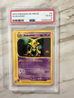 2003 Pokemon TCG Skyridge Alakazam 2/144 Rare Non Holo - Image 1
