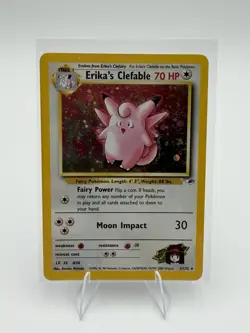 Erika's Clefable Pokemon Gym Heroes 3/132 Holo Rare MP - Image 1