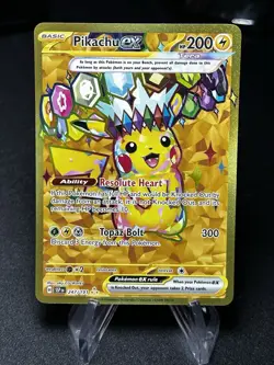 Pokemon Surging Sparks Pikachu EX 247/191 Gold Hyper Rare Full Art Holo - Image 1