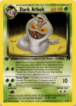 Pokemon Dark Arbok (19) Team Rocket 19/82 1st Edition Rare NM - Image 2