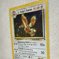 Lt. Surge's Fearow 7/132 Gym Heroes Holo Rare Unlimited 70HP Pokemon - Image 4