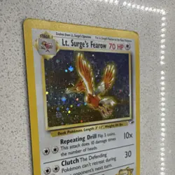 Lt. Surge's Fearow 7/132 Gym Heroes Holo Rare Unlimited 70HP Pokemon - Image 5