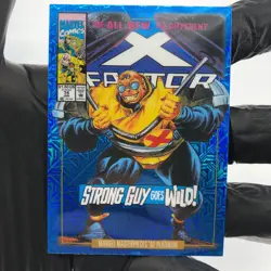 Marvel Card Strong Guy Traxx 85-V Variant Fleer Upper Deck Masterpieces [NM] - Image 2